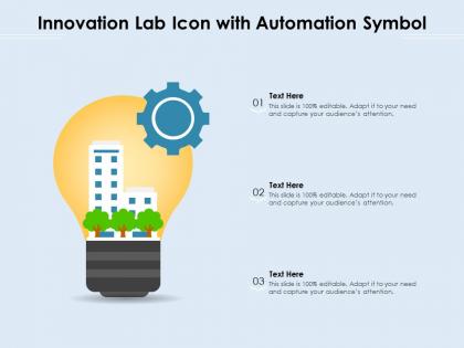 Innovation lab icon with automation symbol