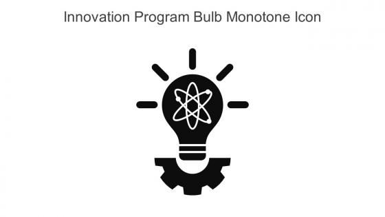 Innovation Program Bulb Monotone Icon In Powerpoint Pptx Png And Editable Eps Format
