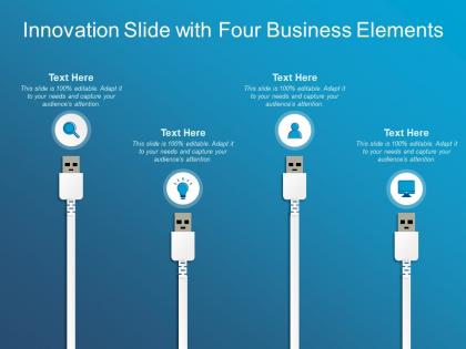 Innovation slide with four business elements