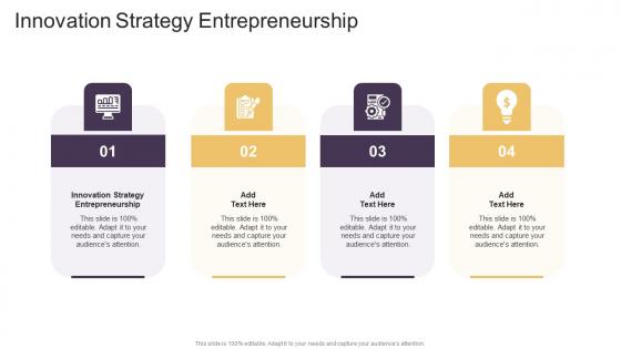 Innovation Strategy Entrepreneurship In Powerpoint And Google Slides Cpb