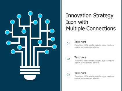 Innovation strategy icon with multiple connections