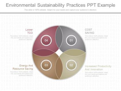 Innovative environmental sustainability practices ppt example