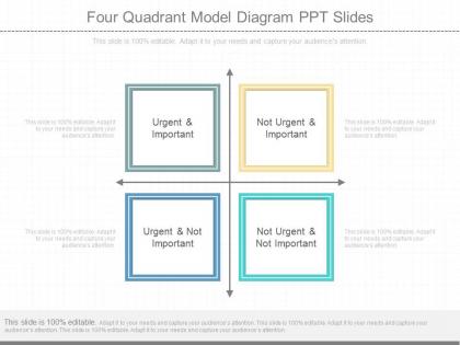 Innovative four quadrant model diagram ppt slides