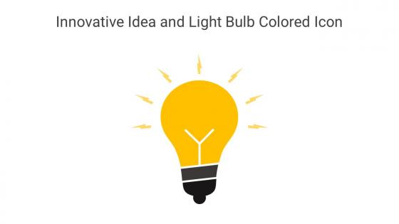 Innovative Idea And Light Bulb Colored Icon In Powerpoint Pptx Png And Editable Eps Format