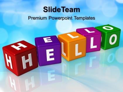 Innovative marketing concepts powerpoint templates hello cubes shapes business ppt slide