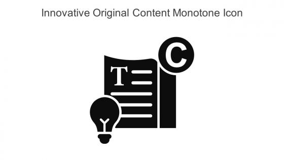 Innovative Original Content Monotone Icon In Powerpoint Pptx Png And Editable Eps Format