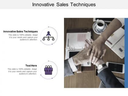 Innovative sales techniques ppt powerpoint presentation icon brochure cpb