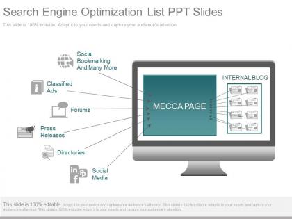 Innovative search engine optimization list ppt slides