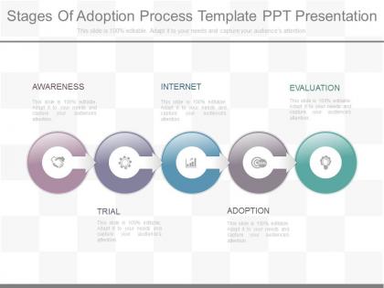 Innovative stages of adoption process template ppt presentation