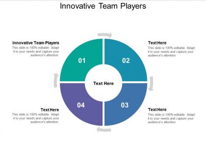 Innovative team players ppt powerpoint presentation visual aids cpb