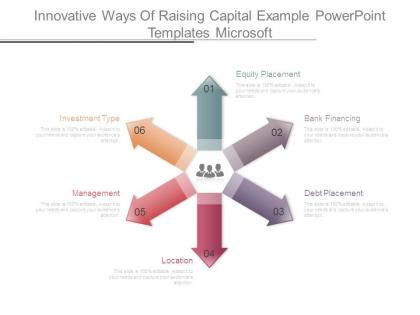 Innovative ways of raising capital example powerpoint templates microsoft