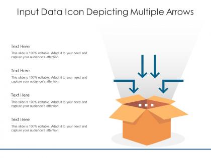 Input data icon depicting multiple arrows