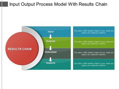 Input output process model with results chain