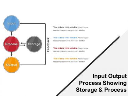 Input output process showing storage and process