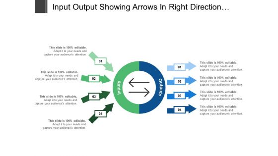 Input output showing arrows in right direction with boxes