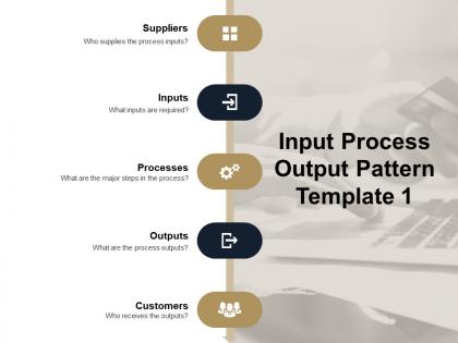 Input process output pattern suppliers ppt powerpoint smartart