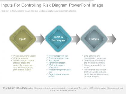 Inputs for controlling risk diagram powerpoint image