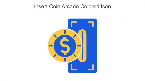 Insert Coin Arcade Colored Icon In Powerpoint Pptx Png And Editable Eps Format