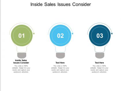 Inside sales issues consider ppt powerpoint presentation portfolio images cpb