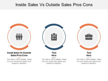 Inside sales vs outside sales pros cons ppt powerpoint presentation file cpb