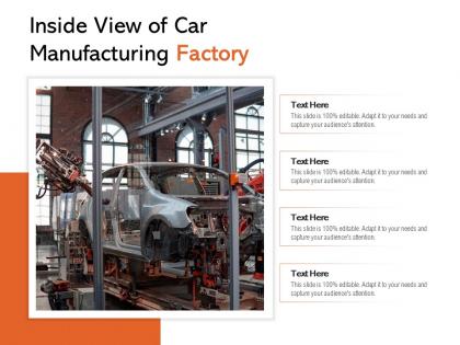 Inside view of car manufacturing factory