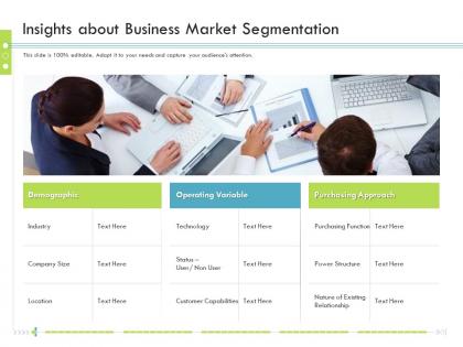Insights about business market segmentation firm guidebook ppt icon