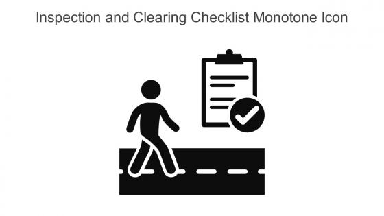 Inspection And Clearing Checklist Monotone Icon In Powerpoint Pptx Png And Editable Eps Format