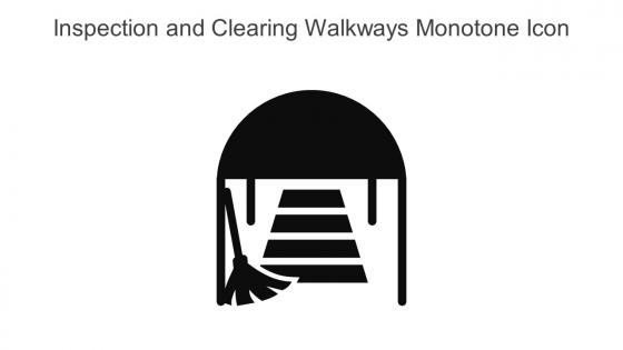 Inspection And Clearing Walkways Monotone Icon In Powerpoint Pptx Png And Editable Eps Format