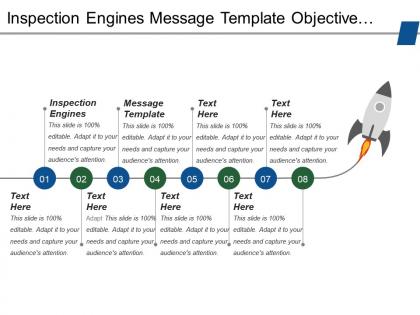 Inspection engines message template objective definition preparation tests