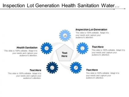 Inspection lot generation health sanitation water quality food consumption