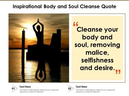 Inspirational body and soul cleanse quote