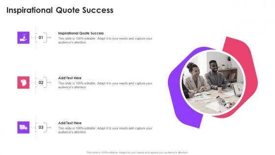 Inspirational Quote Success In Powerpoint And Google Slides Cpb