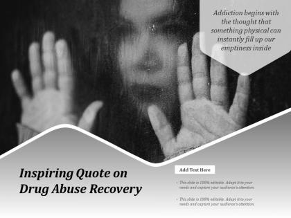 Inspiring quote on drug abuse recovery
