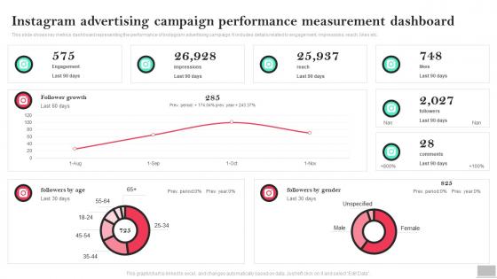 Instagram Advertising Campaign Performance Measurement Dashboard Social Media Advertising