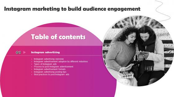 Instagram Marketing To Build Audience Engagement Table Of Contents MKT SS V
