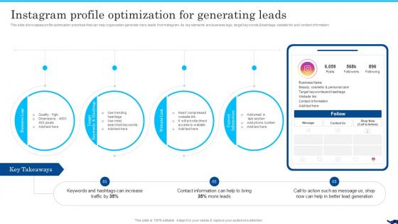 Instagram Profile Optimization For Generating Leads B2b Social Media Marketing For Lead Generation