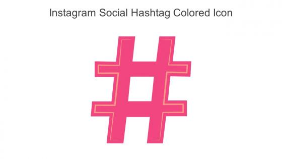 Instagram Social Hashtag Colored Icon In Powerpoint Pptx Png And Editable Eps Format
