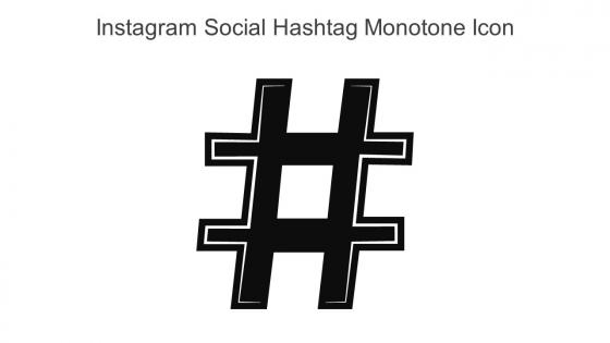 Instagram Social Hashtag Monotone Icon In Powerpoint Pptx Png And Editable Eps Format