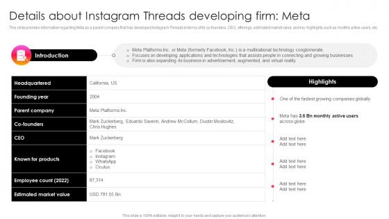 Instagram Threads What It Is Details About Instagram Threads Developing Firm Meta AI SS V