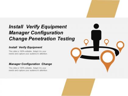 Install verify equipment manager configuration change penetration testing