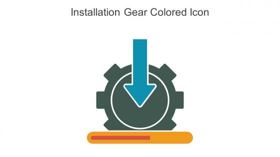 Installation Gear Colored Icon In Powerpoint Pptx Png And Editable Eps Format