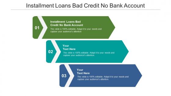 Installment loans bad credit no bank account ppt powerpoint presentation pictures images cpb