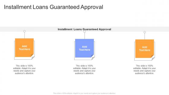 Installment Loans Guaranteed Approval In Powerpoint And Google Slides Cpb
