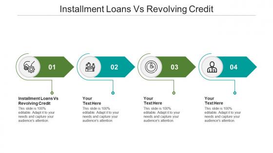 Installment loans vs revolving credit ppt powerpoint presentation inspiration slideshow cpb