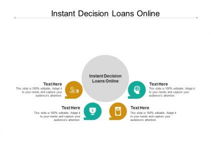 Instant decision loans online ppt powerpoint presentation icon graphics download cpb