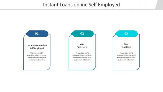 Instant loans online self employed ppt powerpoint presentation show templates cpb