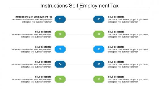 Instructions self employment tax ppt powerpoint presentation pictures example cpb