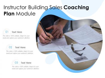 Instructor building sales coaching plan module
