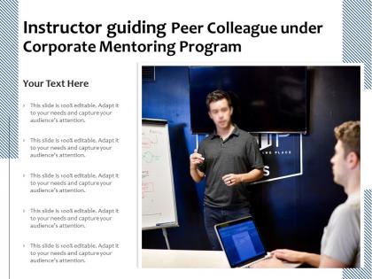 Instructor guiding peer colleague under corporate mentoring program