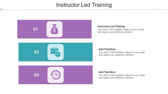 Instructor Led Training Ppt Powerpoint Presentation Pictures Cpb